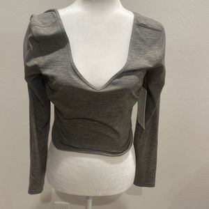 Lululemon Womens Align Long Sleeve Womens Top grey Sz 10 Grey